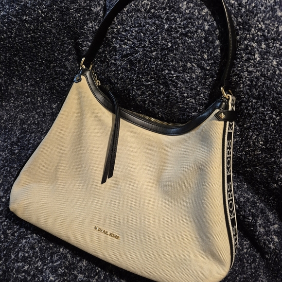 Michael Kors Handbags - Michael Kors Cream and Black Women's Bag